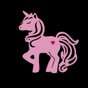 Unicorn i mjukaste textilvinyl