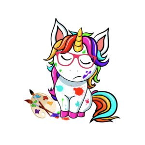 DTF Transfer Unicorn_en Astrid som målar