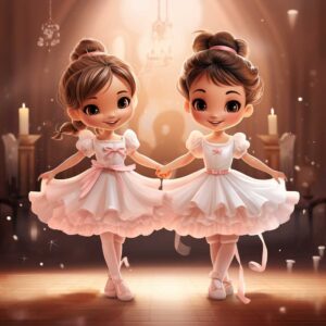 DTF Cartoon Ballerinas