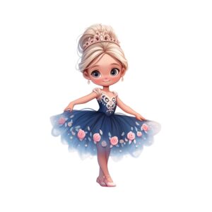DTF Transfer Textiltryck -  Blue Ballerina