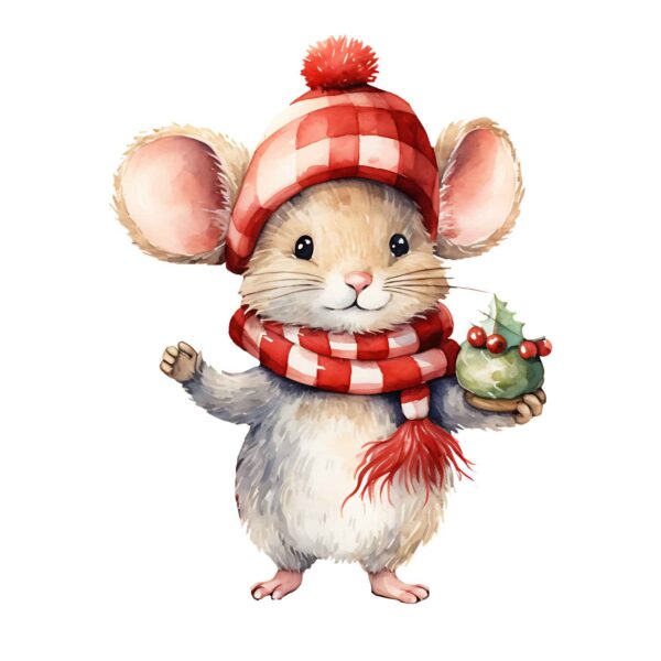 DTF Transfer Christmas Mouse No2