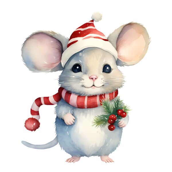 DTF Transfer Christmas Mouse No3