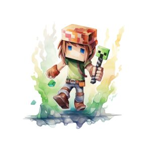 DTF Transfer i tema Pixel World som visa en pixel figur