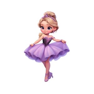 DTF Transfer Textiltryck -  Purple Ballerina