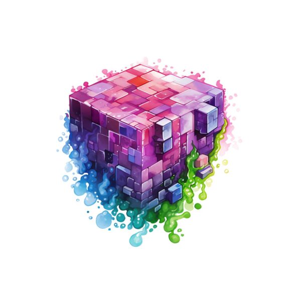 DTF Transfer i form av en färg cube - pixel form