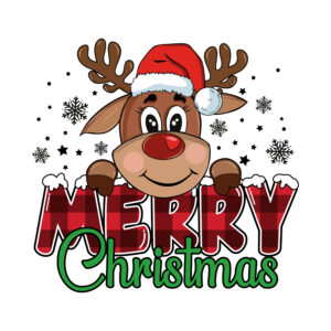 DTF Transfer Merry Christmas Ren