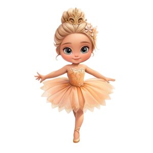 DTF Transfer Textiltryck -  Peach Ballerina