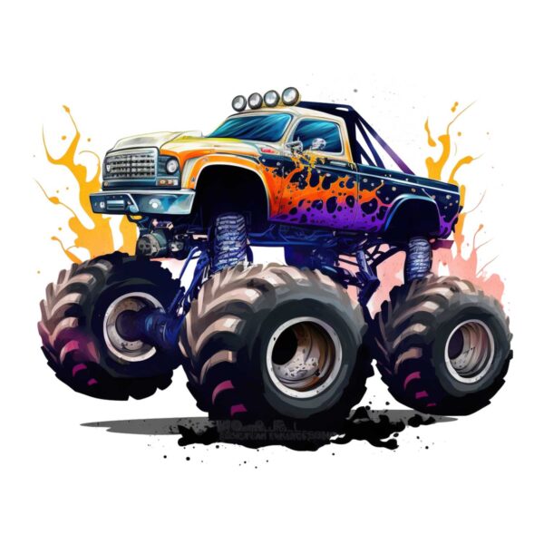 DTF Transfers Monster truck N:o 4
