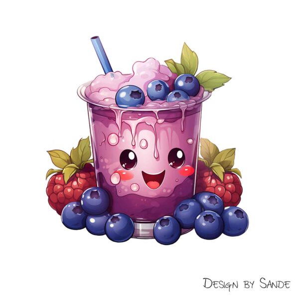 Blueberry milkshake