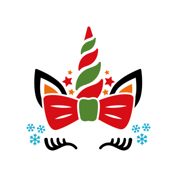 DTF Transfer Textiltryck - Christmas Unicorn N:o1